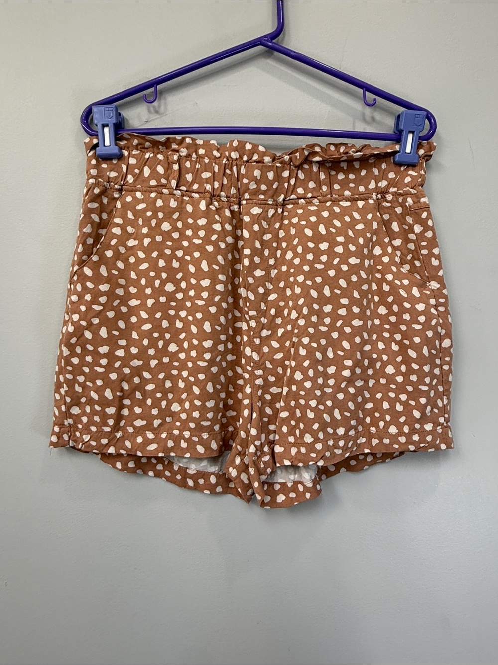 Thread & Supply Rust Spot High-Waist Casual Shorts
